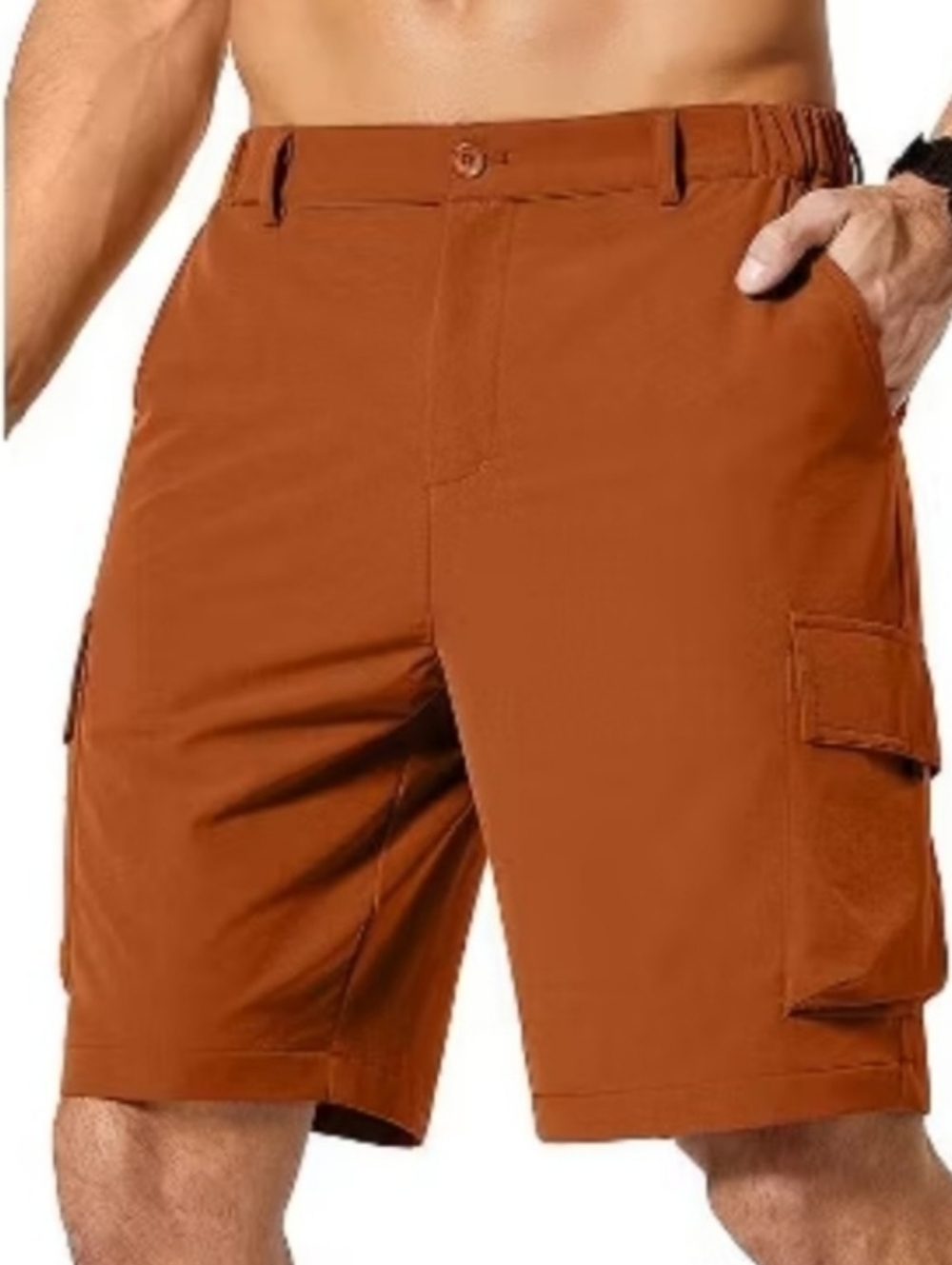 Burnside Cargo Shorts Rust 36 Waist